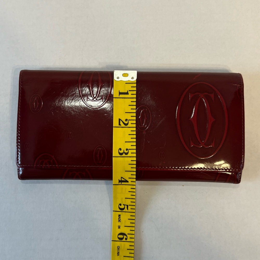 Cartier Happy Birthday Patent Leather Bifold Long Wallet - Picture 13 of 13